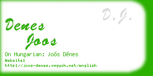 denes joos business card
